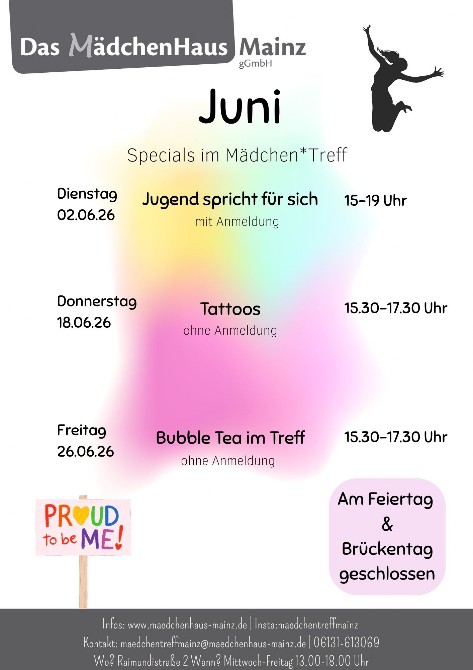 Monatsplan Mädchentreff