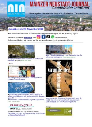Das Mainzer Neustadt-Journal als PDF abrufbar