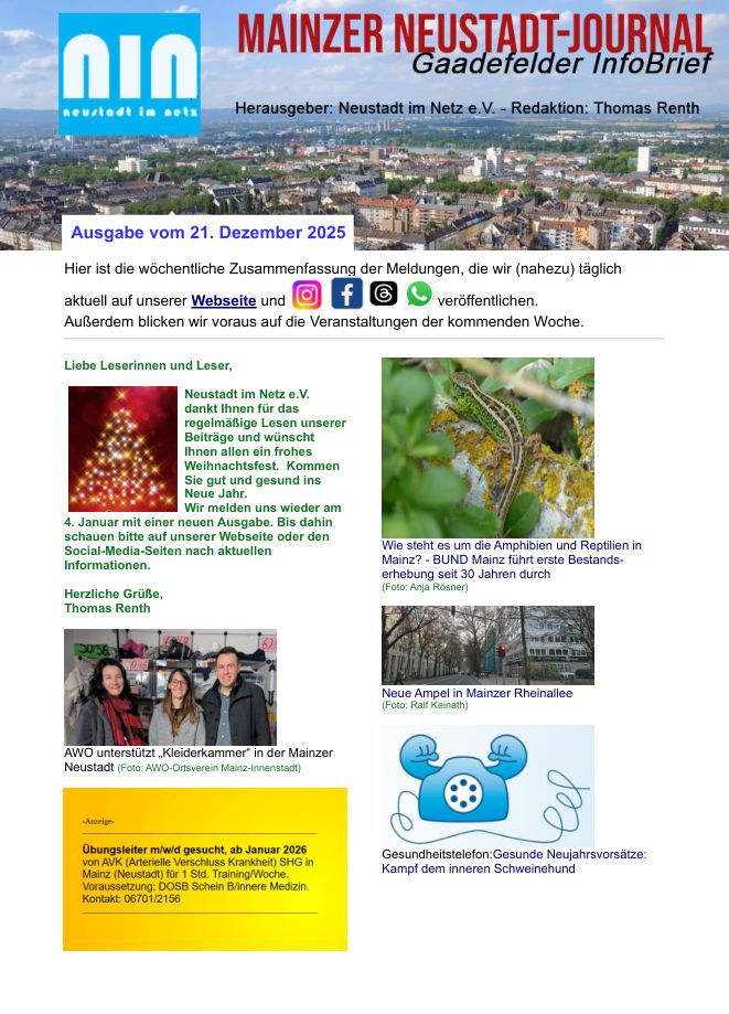 Das Mainzer Neustadt-Journal als PDF abrufbar