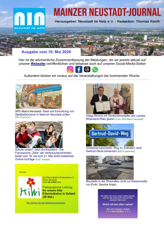 Das Mainzer Neustadt-Journal als PDF abrufbar