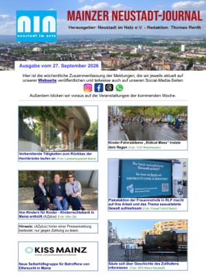 Mainzer Neustadt-Journal vom 27.09.2026 Das Mainzer Neustadt-Journal als PDF abrufbar